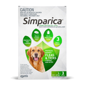 Simparica Dog Large 44.1 - 88lbs Green