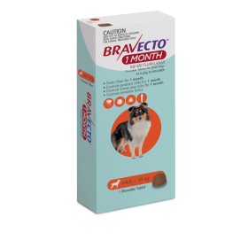Bravecto 1 Month Small Dog 4.5-10kg Orange 1 Pack