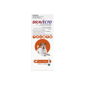 Bravecto Spot On Dog Small 9.9 - 22lbs Orange 1 Pack