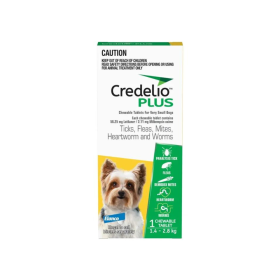 Credelio Plus Dog Very Small 3.1 - 6.2 lbs Yellow 1 Pack