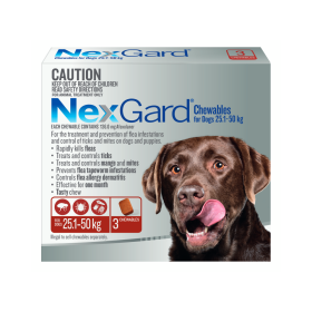 NexGard Chewables Dog Large 25.1-50kg Red