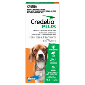 Credelio Plus Dog Medium 5.5-11kg Orange