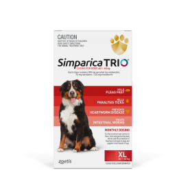 Simparica Trio Chews for Dogs 40.1-60kg Red no size