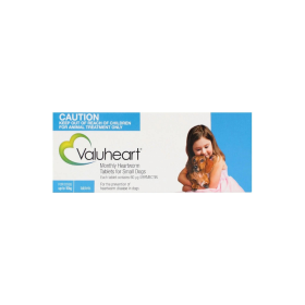 Valuheart Heartworm Tablets Small Dogs up to 22lbsBlue