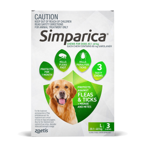 Simparica Dog Large 44.1 - 88lbs Green