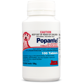 Popantel Dog 22lbs 100 Tablets