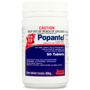 Popantel Tablets for Large Dogs (35kg) - 100 tablets