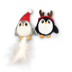 Quirky Kitty Christmas Penguins Cat Toy 2 Pack