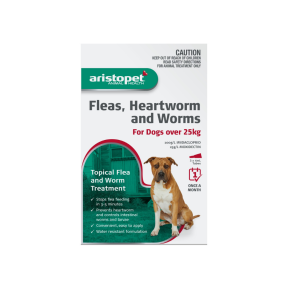 Aristopet Flea Heartworm & Worms Spot On Dog Over 25kg Red