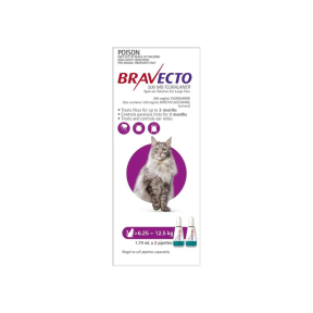 Bravecto Spot On Cat Large 13.8 - 27.5lbs Purple 2 Pack
