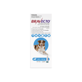 Bravecto Spot On Dog Large 20-40kg Blue 1 Pack