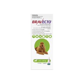 Bravecto Spot On Dog Medium 10-20kg Green 1 Pack