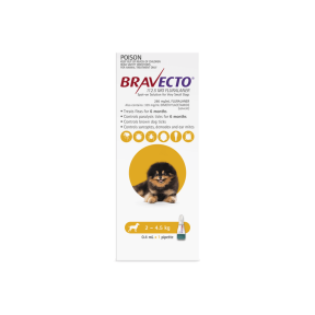 Bravecto Spot On Dog Very Small 2 - 4.5kg 1 Pack