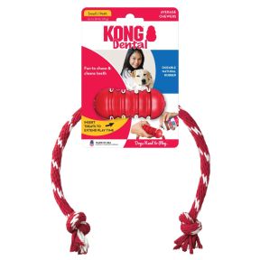 KONG Dental With Rope Dog Toy