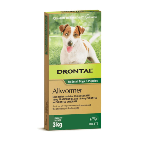 Drontal Allwormer Dog Small & Puppy up to 6.6lbs 1 Tablet