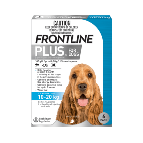 Frontline Plus Dog Medium 10-20kg Blue
