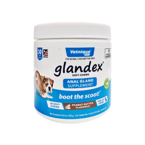 Glandex Anal Gland Support Dog Soft Chews Peanut Butter 30 Chews