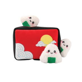 HugSmart Puzzle Hunter Foodie Japan Bento Box Squeaker Dog Toy