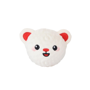HugSmart Woof Love Bear Squeaker Ball Dog Toy Front