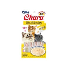 Inaba Churu Puree Chicken With Cheese Cat Treats 4 Pack