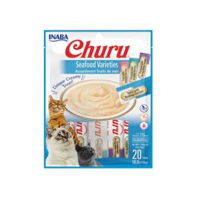 Inaba Churu Puree Seafood Varieties Cat Treats 20 Pack
