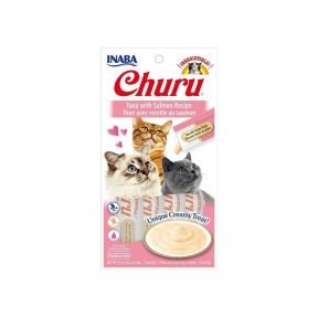 Inaba Churu Puree Tuna With Salmon Cat Treats 4 Pack
