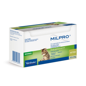 Milpro Broad Spectrum Allwormer Small Cat and Kittens 0.5kg - 2kg 24 Tablets