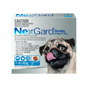 NexGard Chewables Dog Small 4.1-10kg Blue