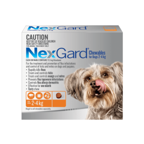 NexGard Chewables Dog Extra Small 2-4kg Orange Config