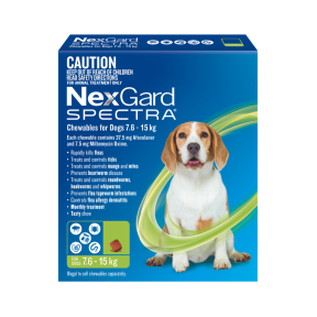 NexGard Spectra Dog Medium 7.6-15kg Green Front