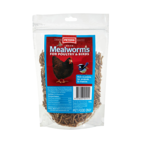 Peters Dried Mealworms for Poultry & Birds 100g