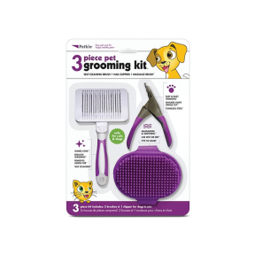 Petkin 3 Piece Grooming Kit Purple