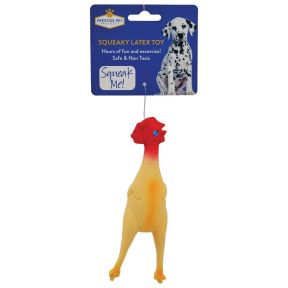 Prestige Squeaky Latex Chicken Dog Toy