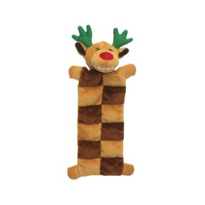 Multipet Loofa Christmas Squeaker Mat Dog Toy Reindeer 33cm