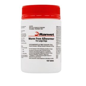 Ranvet Dog 25kg Allwormer Tablets