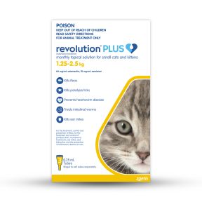 Revolution Plus for Small Cats & Kittens 2.8-5.5 lbs (Yellow) 3 Pack