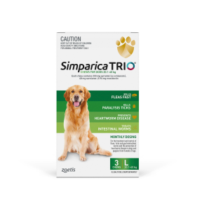 Simparica Trio Dog Large 20.1 - 40kg Green