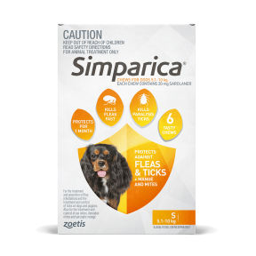 Simparica Dog Small 11.1 - 22lbs Orange