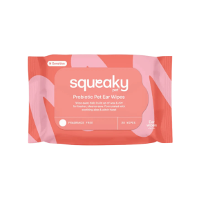 Squeaky Pet Probiotic Pet Ear Wipes Fragrance Free 20 Wipes