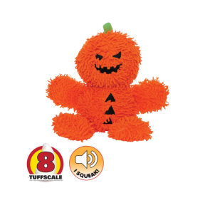 Tuffy Mighty Microfiber Pumpkin Man Medium Dog Toy Front