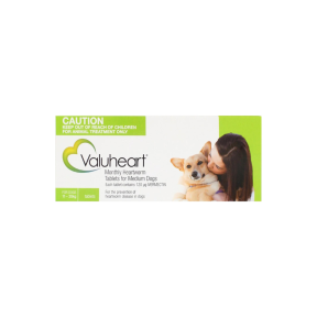 Valuheart Heartworm Tablets Dog Medium 24-44lbs Green