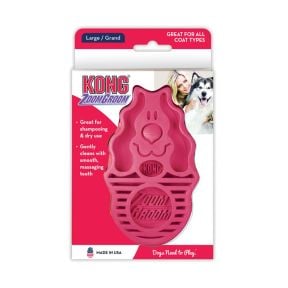 KONG ZoomGroom Raspberry Dog Brush