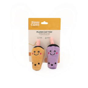 ZippyClaws NomNomz Milk Tea & Taro Cat Toy