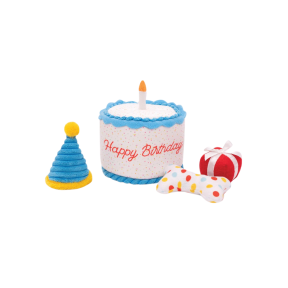 ZippyPaws Zippy Burrow Birthday Cake Dog Toy