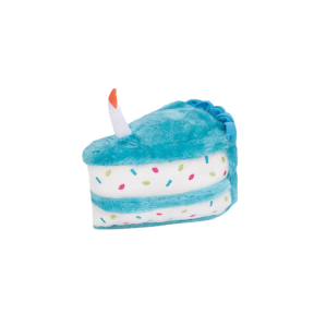ZippyPaws NomNomz Birthday Cake Blue Dog Toy