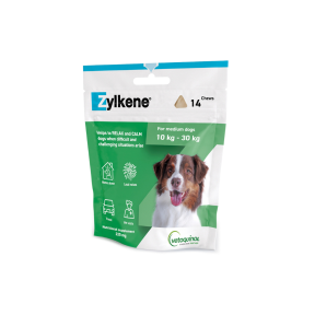 Zylkene Anxiety & Behaviour Dog Medium 10-30kg Chews 225mg 14 Pack
