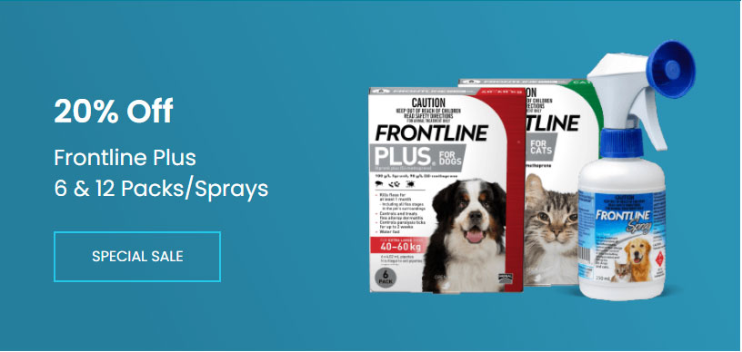 20% Off Frontline Plus 6 and 12 packs