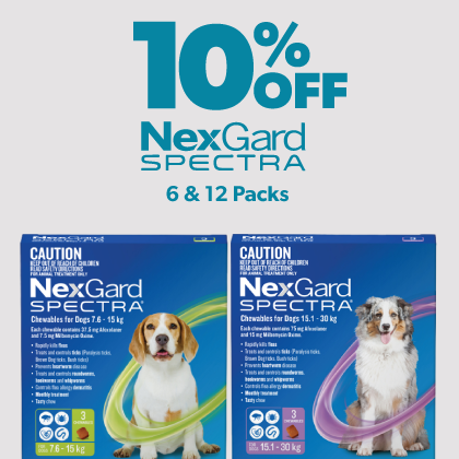  10% off Nexgard Spectra 6 | 12 Packs