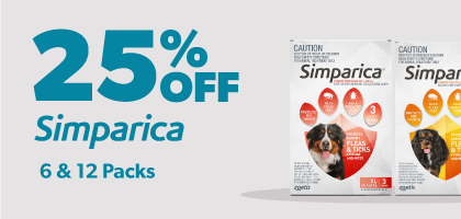 25% off SImparica  6 | 12 Packs
