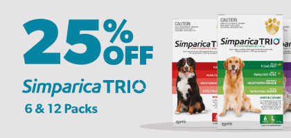 25% off Simparica Trio 6 | 12 Packs